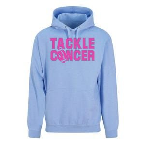 Tackle Cancer Football Ribbon Breast Cancer Awareness Unisex Surf Hoodie