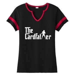 The Cardfather Funny Football Card Collector Trading Cards Ladies Halftime Notch Neck Tee