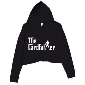 The Cardfather Funny Football Card Collector Trading Cards Crop Fleece Hoodie