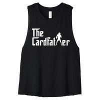 The Cardfather Funny Football Card Collector Trading Cards Women's Racerback Cropped Tank