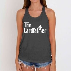 The Cardfather Funny Football Card Collector Trading Cards Women's Knotted Racerback Tank