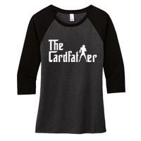 The Cardfather Funny Football Card Collector Trading Cards Women's Tri-Blend 3/4-Sleeve Raglan Shirt