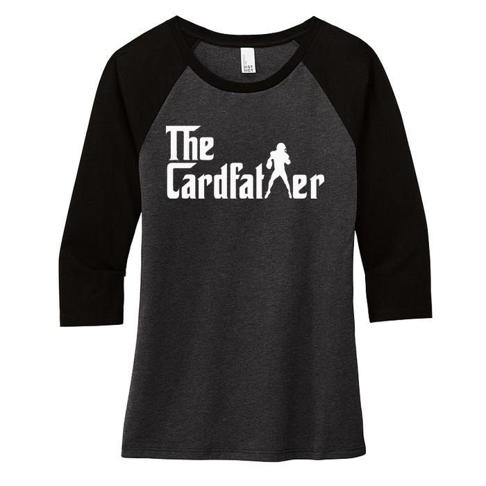 The Cardfather Funny Football Card Collector Trading Cards Women's Tri-Blend 3/4-Sleeve Raglan Shirt