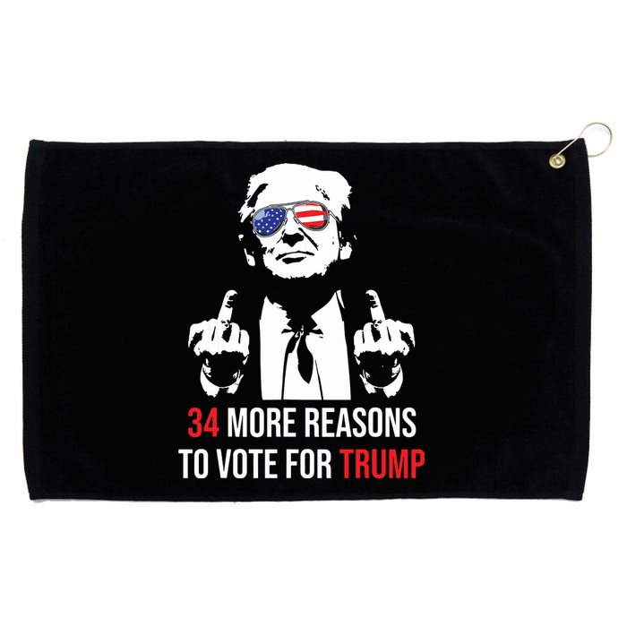 Trump Convicted Felon 34 More Reasons To Vote For Trump Grommeted Golf Towel