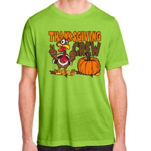 Thanksgiving Crew Funny Turkey Fall Adult ChromaSoft Performance T-Shirt