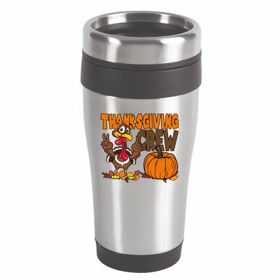 Thanksgiving Crew Funny Turkey Fall 16oz Travel Tumbler