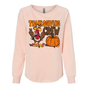 Thanksgiving Crew Funny Turkey Fall Womens California Wash Sweatshirt