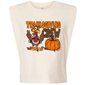 Thanksgiving Crew Funny Turkey Fall Garment-Dyed Women's Muscle Tee