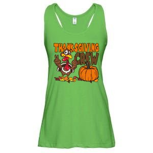 Thanksgiving Crew Funny Turkey Fall Ladies Essential Flowy Tank