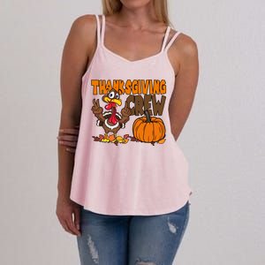 Thanksgiving Crew Funny Turkey Fall Women's Strappy Tank