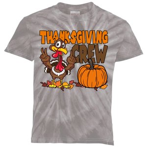 Thanksgiving Crew Funny Turkey Fall Kids Tie-Dye T-Shirt