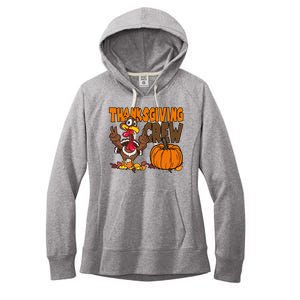 Thanksgiving Crew Funny Turkey Fall Women's Fleece Hoodie