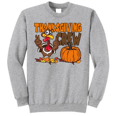 Thanksgiving Crew Funny Turkey Fall Tall Sweatshirt