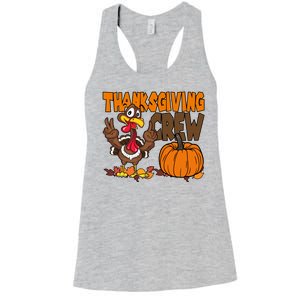 Thanksgiving Crew Funny Turkey Fall Women's Racerback Tank