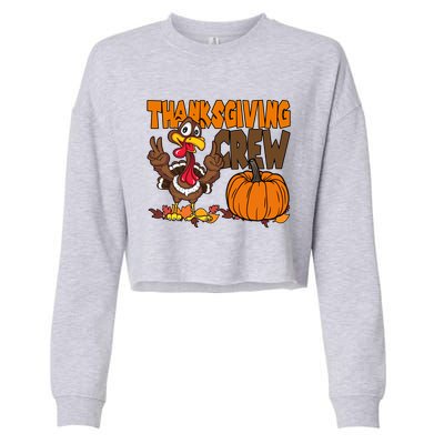 Thanksgiving Crew Funny Turkey Fall Cropped Pullover Crew