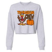 Thanksgiving Crew Funny Turkey Fall Cropped Pullover Crew