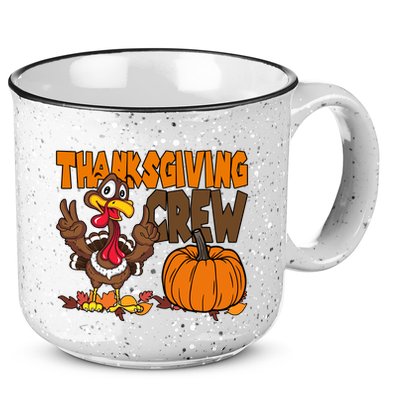 Thanksgiving Crew Funny Turkey Fall 15oz Campfire Ceramic Mug