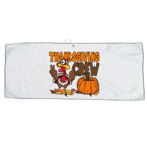 Thanksgiving Crew Funny Turkey Fall Large Microfiber Waffle Golf Towel