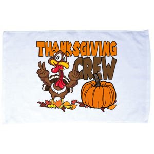 Thanksgiving Crew Funny Turkey Fall Microfiber Hand Towel