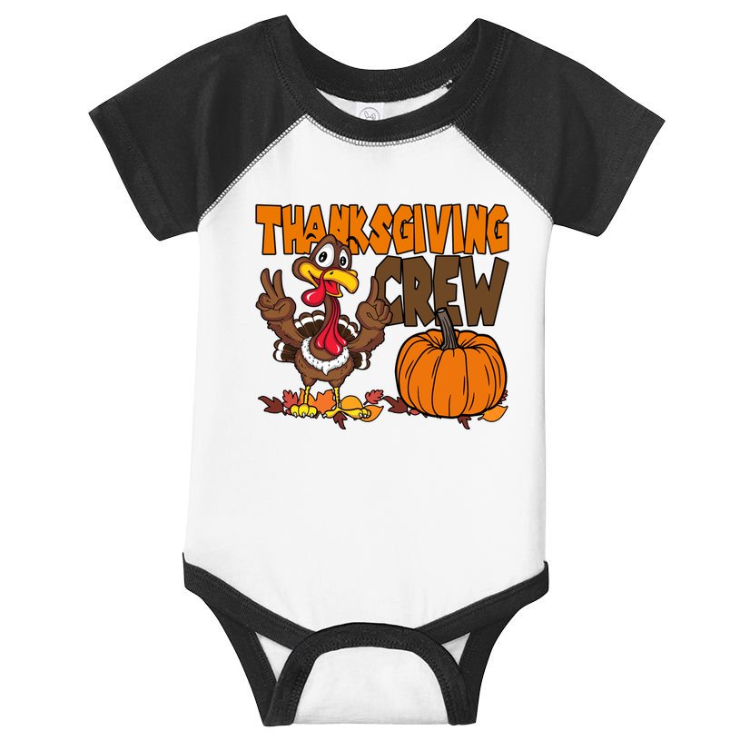 Thanksgiving Crew Funny Turkey Fall Infant Baby Jersey Bodysuit