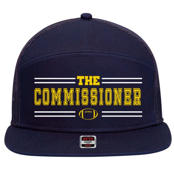 The Commissioner Football Logo 7 Panel Mesh Trucker Snapback Hat