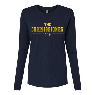 The Commissioner Football Logo Womens Cotton Relaxed Long Sleeve T-Shirt