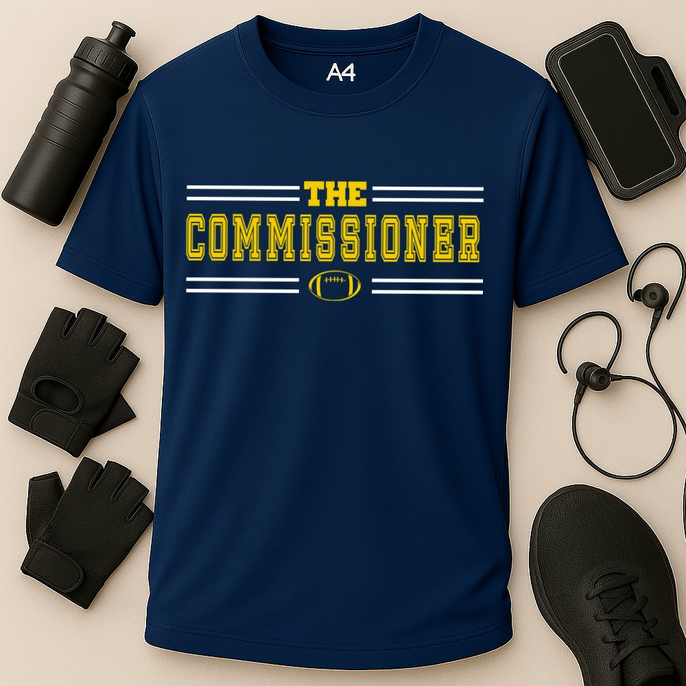 The Commissioner Football Logo Cooling Performance Crew T-Shirt