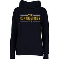 The Commissioner Football Logo Womens Funnel Neck Pullover Hood