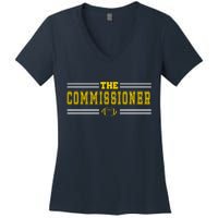 The Commissioner Football Logo Women's V-Neck T-Shirt