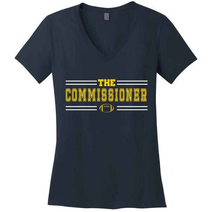 The Commissioner Football Logo Women's V-Neck T-Shirt