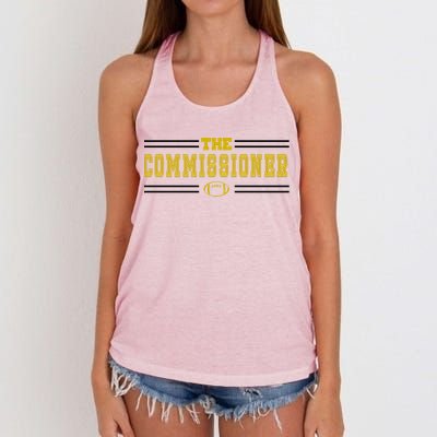 The Commissioner Football Logo Women's Knotted Racerback Tank