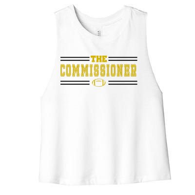 The Commissioner Football Logo Women's Racerback Cropped Tank