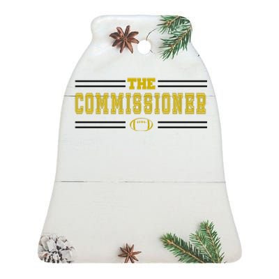 The Commissioner Football Logo Ceramic Bell Ornament