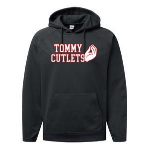 Tommy Cutlets Football Quarterback NY Italian Hand Gesture Performance Fleece Hoodie