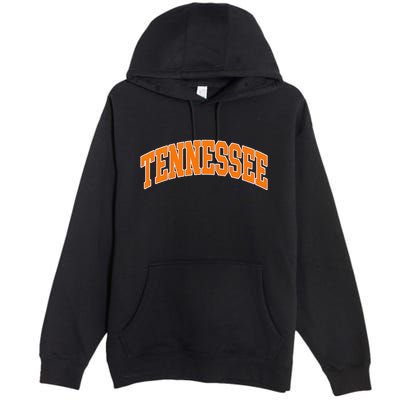 Tennessee Classic Font State Name Design Premium Pullover Hoodie
