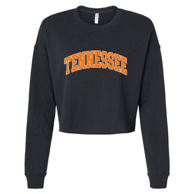 Tennessee Classic Font State Name Design Cropped Pullover Crew