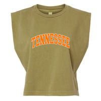 Tennessee Classic Font State Name Design Garment-Dyed Women's Muscle Tee