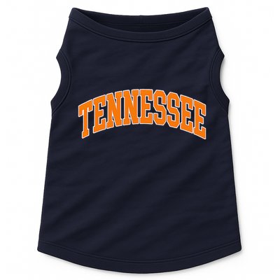 Tennessee Classic Font State Name Design Doggie Tank