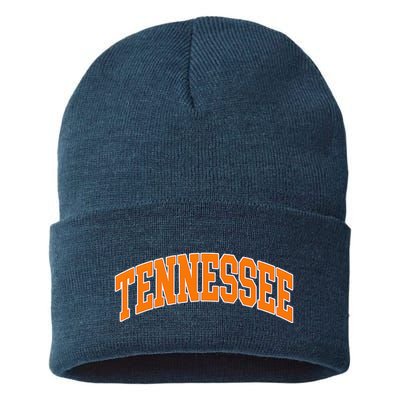 Tennessee Classic Font State Name Design Sustainable Knit Beanie
