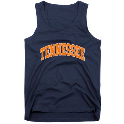 Tennessee Classic Font State Name Design Tank Top