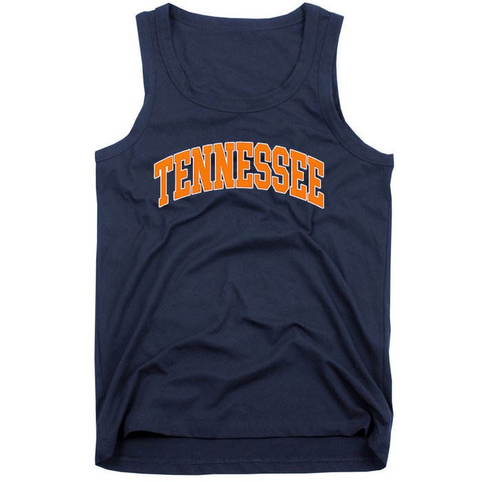 Tennessee Classic Font State Name Design Tank Top