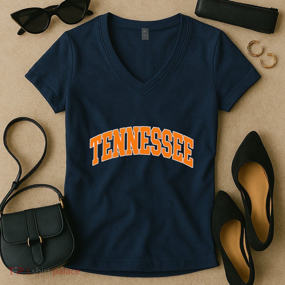 Tennessee Classic Font State Name Design Women's V-Neck T-Shirt
