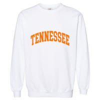 Tennessee Classic Font State Name Design Garment-Dyed Sweatshirt