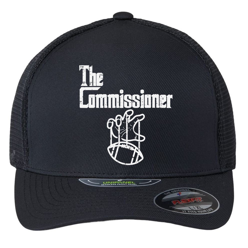 The Commissioner Fantasy Football Commish FFL Flexfit Unipanel Trucker Cap