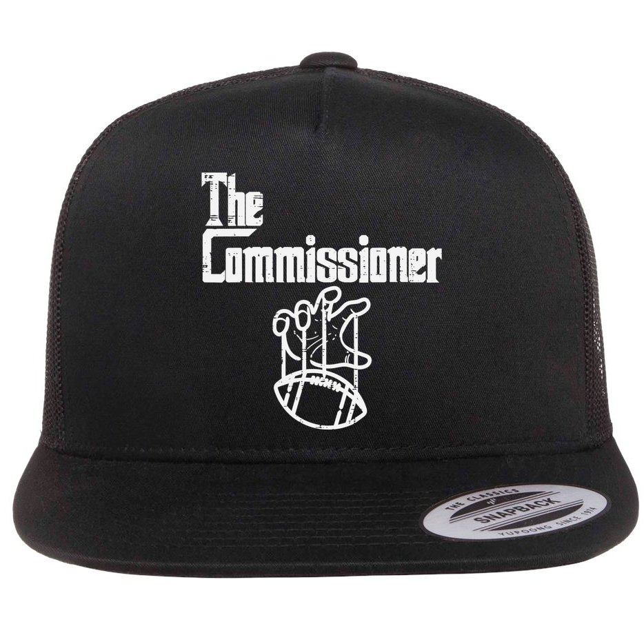 The Commissioner Fantasy Football Commish FFL Flat Bill Trucker Hat