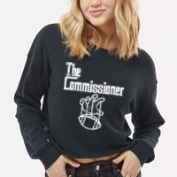 The Commissioner Fantasy Football Commish FFL Cropped Pullover Crew