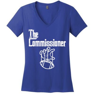 The Commissioner Fantasy Football Commish FFL Women's V-Neck T-Shirt
