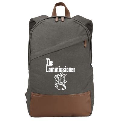 The Commissioner Fantasy Football Commish FFL Cotton Canvas Backpack