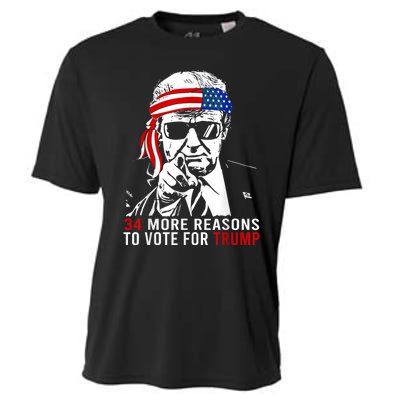 Trump Convicted Felon 34 More Reasons To Vote For Trump Cooling Performance Crew T-Shirt