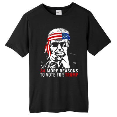 Trump Convicted Felon 34 More Reasons To Vote For Trump Tall Fusion ChromaSoft Performance T-Shirt